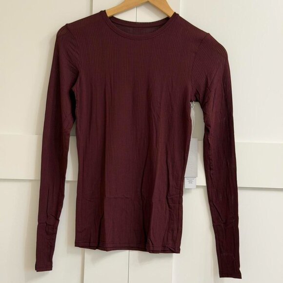 Negative Underwear Whipped Long Sleeve in Garnet, Size X-Small - Picture 4 of 7